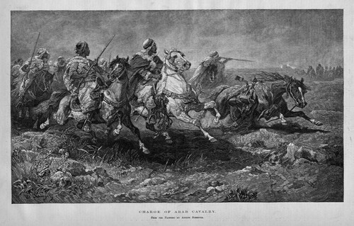 Horses charge arab cavalry - of,