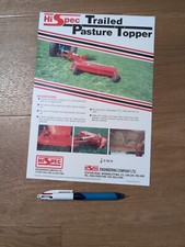 Farm vintage leaflet brochure Hi Spec Trailed Pasture Topper 1988
