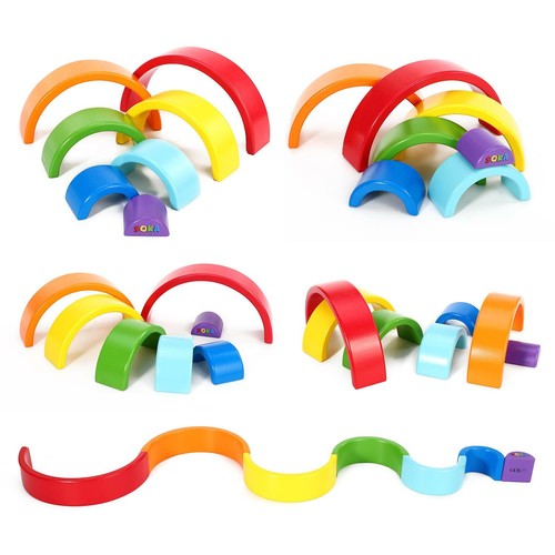 Soka wooden rainbow stacker - soka,
