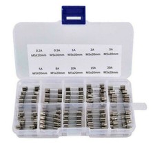 100Pcs - Glass Fuse 5mm x 20mm Fast Blow 250V / Select From 0.2A to 20A Electric