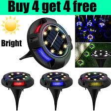 LED Solar Powered Ground Light Floor Decking Patio Outdoor Garden Lawn Path Lamp