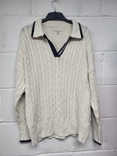 Joules Cream/Navy Blue Chunky