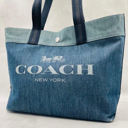 Coach blue denim tote - coach,