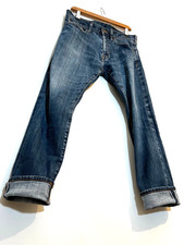 M&S Selvedge Slim Indigo Jeans Zip Fly W31" x L28.5" 98% Cotton Marks & Spencer