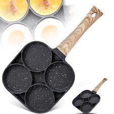 4 Hole Frying Pot Pan Non-stick Egg Pancake Steak Hamburg Omelet Pan Breakfast