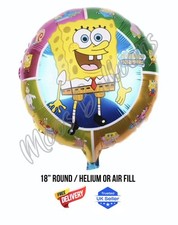 SpongeBob 18” Round Foil Balloon Birthday Party Decor - UK Seller