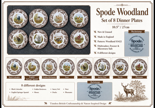 Spode woodland dinner - spode, 10.5”