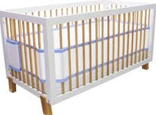 Airoya 4-Sided Breathable 3D Air Mesh Bumper for Solid Ends Cots and Cotbeds