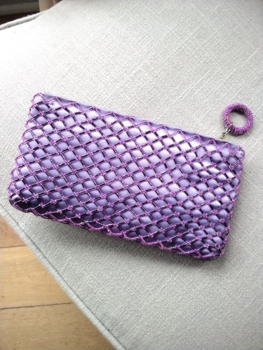 Lilac beaded vintage - , purse