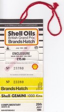 1986 BRITISH GP BRANDS HATCH F1 ORIGINAL ENCLOSURE PASS ENTRY TICKET MANSELL WIN