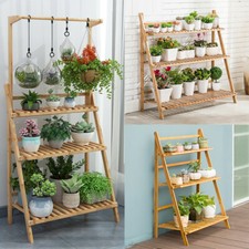 Vintage 3 Tier Flower Plant Pot Shelf Stand Display Ladder Bookcase Home Office