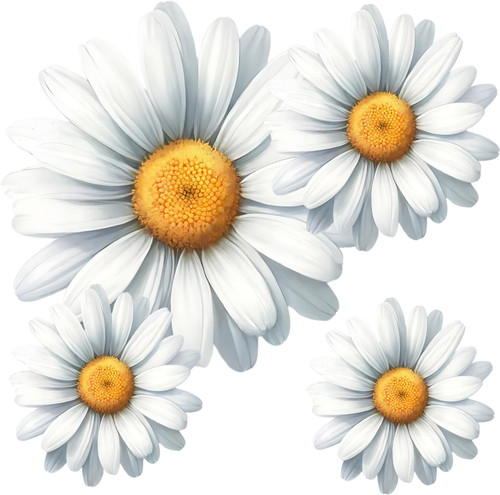 White daisy flower vinyl - flower,