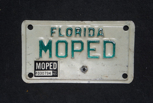 Vintage florida moped license - vintage,