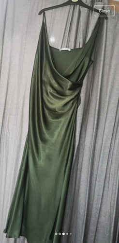 Zara green satin - zara, slip