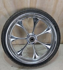 21x3.5 CHROME Harley Front