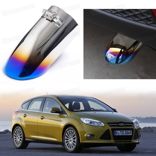 Titanium blue exhaust muffler - titanium,