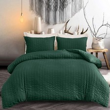 Green Seersucker Duvet Cover