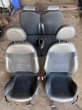 Mini One/Cooper/S Black 'Molette' Cloth/Leather Seats (R52 Cabriolet 2004-2008)