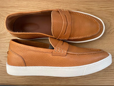 SANTONI men's brown leather
