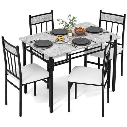 Dining table and chairs - table,