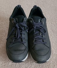 Clarks Wave Walk 2.0 Lace Black Nubuck Leather Walking Size 4 D Waterproof Shoes