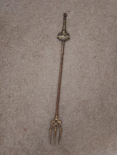 Brass toasting fork - brass,