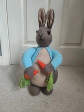 Peter Rabbit With Carrots 16" hand knitted soft toy