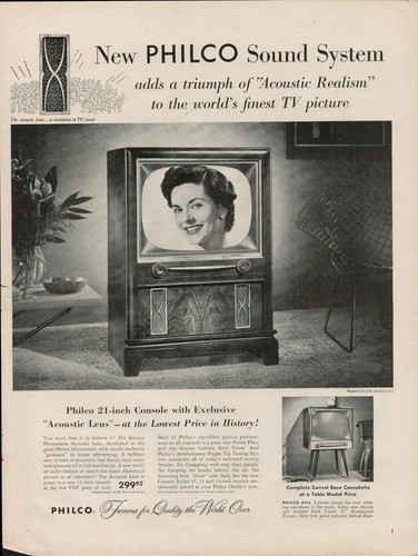 1955 philco television set - 1955,
