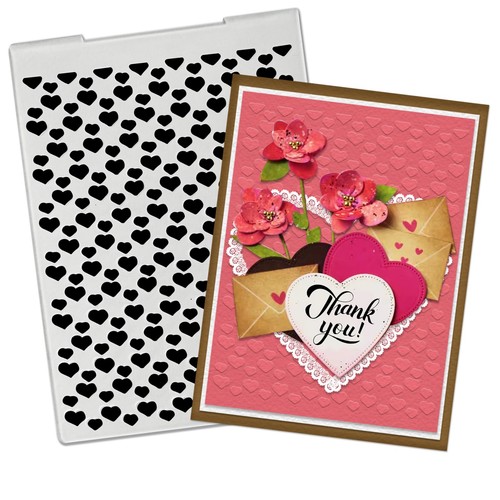 Hearts plastic embossing - plastic,