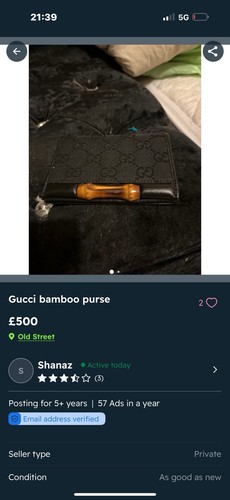Gucci bamboo purse - gucci,
