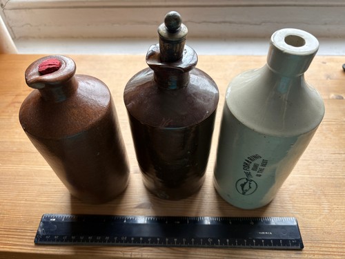 Vintage stoneware bottles - vintage,