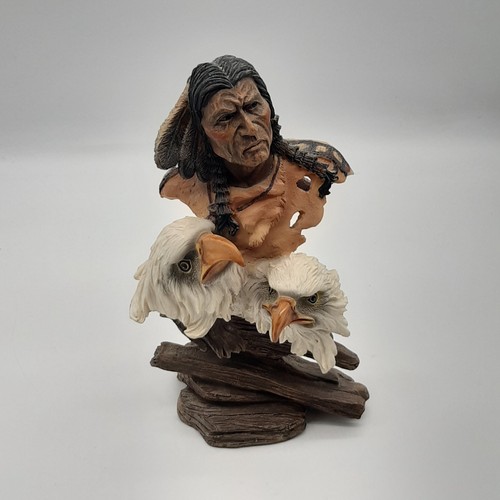 Native american warrior bust - american,