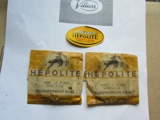 VILLIERS PRE WAR DOUBLE CENTURY 197cc PISTON RING SET HEPOLITE