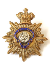 Original Victorian Royal British Legion Cap Badge QVC 50mm Antique Rare