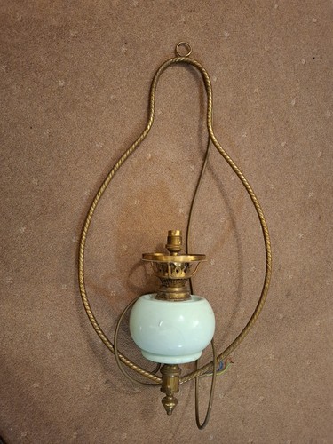 Vintage brass oil - vintage, lamp