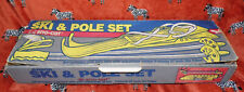 SNO-CAT * Vintage Junior Ski & Pole Set * 22 Inch Childrens Skis * Rare *