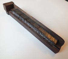 Antique letterpress type set lower case R. Shellhorn printers Fleet St London WK