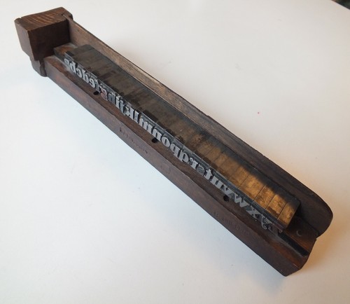 Antique letterpress type - , set