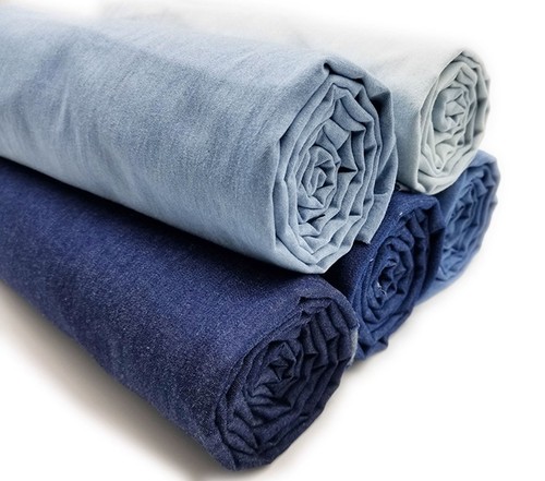 Blue denim fabric - blue,