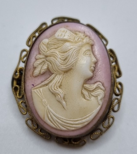 Antique gilt framed cameo - antique,