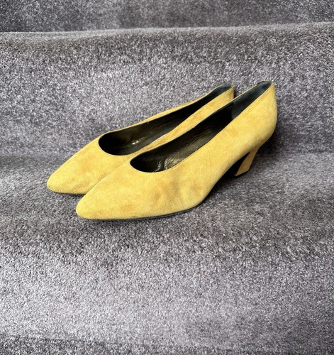 Real suede vintage mustard - real,