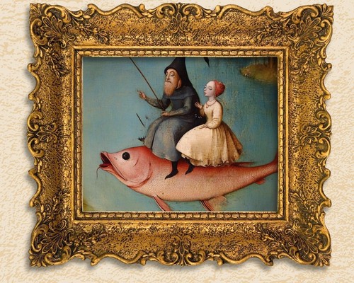 Weird renaissance fish - renaissance, wall