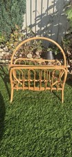 Vintage MCM Style Round Rattan