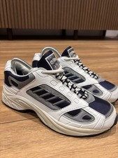 Vintage Ador Trainers – White, Blue & Grey  UK 4