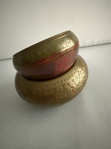 Vintage indian brass bowls - brass,