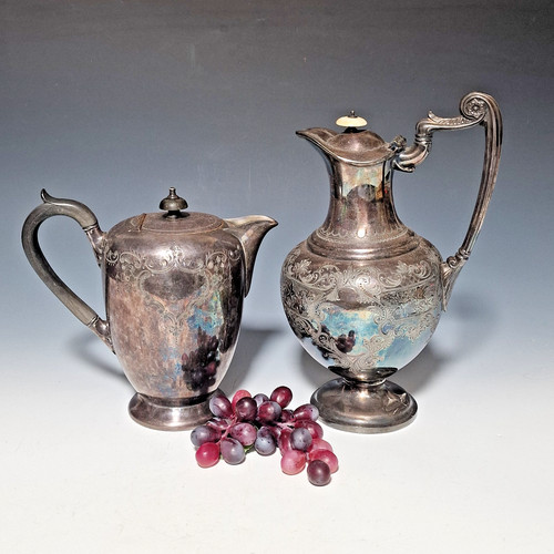 Edwardian silver plate coffee - silver,