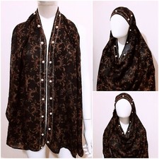 Women Long Diamante Scarf Wrap Ladies Ramadan Hijab, Eid Scarf Stylish Headscarf