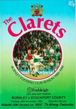 Burnley v Stockport County (Leyland Daf Trophy) 1989-90