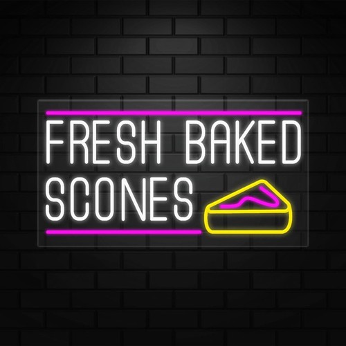 Fresh baked scones sign - fresh,