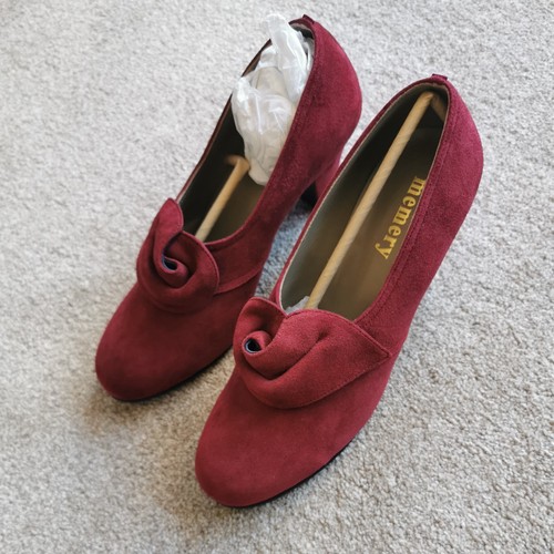 Memery 40s style red - red, suede